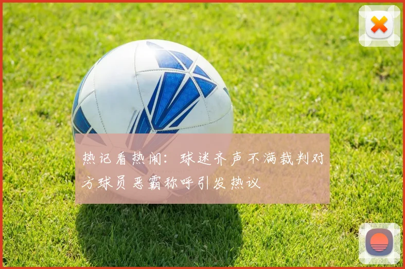 热记看热闹：球迷齐声不满裁判对方球员恶霸称呼引发热议
